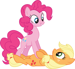 Size: 9224x8505 | Tagged: safe, artist:schmuzart, applejack, pinkie pie, earth pony, pony, pinkie apple pie, absurd resolution, simple background, transparent background, vector