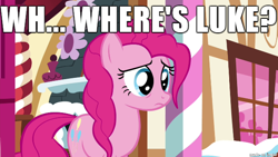 Size: 610x343 | Tagged: safe, pinkie pie, earth pony, pony, image macro, luke skywalker, meme, obligatory pony, reaction, star wars, star wars: the force awakens