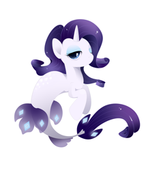 Size: 1600x1867 | Tagged: safe, artist:xsatanielx, rarity, seapony (g4), unicorn, my little pony: the movie, female, rcf community, seaponified, seapony rarity, solo, species swap