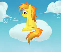 Size: 1280x1104 | Tagged: safe, artist:php92, derpibooru import, spitfire, ask spitfire the wonderbolt, cloud, cloudy, lonely, sad, solo, tumblr