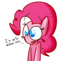 Size: 1280x1258 | Tagged: safe, artist:mr-degration, pinkie pie, earth pony, pony, simple background, solo, transparent background