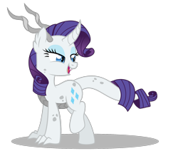 Size: 1600x1400 | Tagged: safe, artist:dragonchaser123, rarity, dracony, dragon, hybrid, female, looking back, simple background, solo, species swap, transparent background, vector