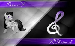 Size: 1680x1050 | Tagged: safe, artist:helsoul3, derpibooru import, octavia melody, earth pony, pony, cutie mark, vector, wallpaper