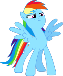 Size: 8240x10000 | Tagged: safe, artist:n0kkun, derpibooru import, rainbow dash, pegasus, pony, absurd resolution, female, mare, reinterpretation, simple background, solo, transparent background, vector