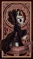 Size: 968x1708 | Tagged: safe, artist:whitestar1802, octavia melody, earth pony, pony, alternate hairstyle, clothes, modern art, music, nouveau, padme amidala, ponified, solo, star wars