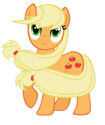 Size: 900x1071 | Tagged: safe, artist:katze2012, applejack, earth pony, pony, simple background, solo, transparent background, vector, windswept mane