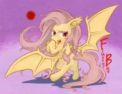 Size: 911x702 | Tagged: safe, artist:冬乃, fluttershy, bat pony, pony, flutterbat, solo