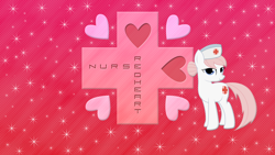 Size: 2732x1536 | Tagged: safe, artist:jamesg2498, derpibooru import, nurse redheart, cutie mark, sparkles, vector, wallpaper