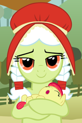 Size: 3200x4800 | Tagged: safe, artist:beavernator, apple bloom, granny smith, pony, baby, baby pony, foal, grandmother and grandchild, young granny smith