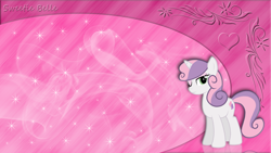 Size: 2732x1536 | Tagged: safe, artist:jamesg2498, derpibooru import, sweetie belle, cutie mark, older, sparkles, vector, wallpaper, wink