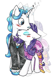 Size: 350x522 | Tagged: safe, artist:blusagi, fancypants, rarity, pony, unicorn, female, male, raripants, shipping, straight