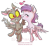 Size: 811x752 | Tagged: safe, artist:stepandy, idw, discord, princess celestia, alicorn, pegasus, pony, spoiler:comic, spoiler:comic50, blushing, dislestia, duo, eyes closed, female, flying, for the pony who has everything, heart, kiss on the cheek, kissing, lightly watermarked, male, mare, pegasus celestia, pony discord, shipping, simple background, smiling, spread wings, stallion, straight, style emulation, surprise kiss, surprised, transparent background, watermark