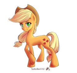 Size: 1033x975 | Tagged: safe, artist:therealanimelover, applejack, earth pony, pony, pose, simple background, solo, transparent background, watermark