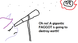 Size: 819x460 | Tagged: artist needed, safe, derpibooru import, twilight sparkle, comet, comic, op, op is a faggot, telescope, vulgar