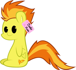 Size: 1057x973 | Tagged: safe, artist:zacatron94, derpibooru import, spitfire, ear fluff, female, implied shipping, lesbian, minimalist, pinkiedash, plushie, present, shipping, simple background, solo, transparent background, vector