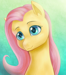 Size: 1024x1160 | Tagged: safe, artist:vividvapor, fluttershy, pegasus, pony, bust, portrait, solo