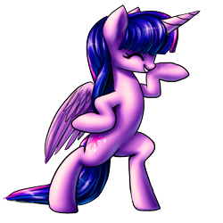 Size: 1508x1508 | Tagged: safe, artist:katputze, derpibooru import, twilight sparkle, twilight sparkle (alicorn), alicorn, pony, bipedal, dancing, female, mare, solo