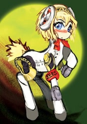 Size: 632x900 | Tagged: safe, artist:skyfries, artist:slugbox, aigis, megami tensei, persona, persona 3, ponified, shin megami tensei