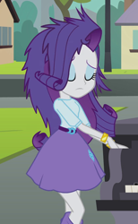 Size: 420x680 | Tagged: safe, screencap, rarity, equestria girls, player piano, rainbow rocks, cropped, eyes closed, messy hair, solo