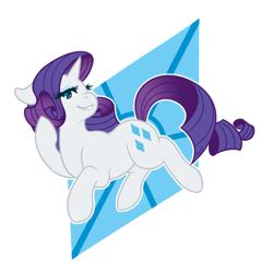 Size: 800x800 | Tagged: safe, artist:anzicorn, rarity, pony, unicorn, cutie mark background, lidded eyes, prone, simple background, smiling, solo, transparent background