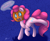 Size: 3758x3051 | Tagged: safe, artist:wolfy-pony, pinkie pie, earth pony, pony, glowing eyes, halloween, happy, holiday, jack-o-lantern, mask, open mouth, pumpkin, signature, solo, speech bubble, talking, text