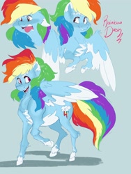 Size: 3000x4000 | Tagged: safe, artist:vantiss, derpibooru import, rainbow dash, pegasus, pony, belly, bleh, sketch, sketch dump, solo, tongue out