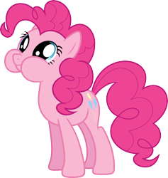 Size: 7000x7373 | Tagged: safe, artist:revstreak, pinkie pie, earth pony, pony, it ain't easy being breezies, absurd resolution, puffy cheeks, simple background, solo, transparent background, vector