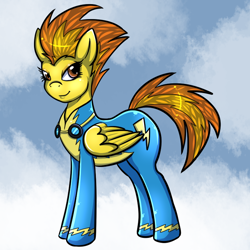 Size: 720x720 | Tagged: safe, artist:deyogee, derpibooru import, spitfire, solo, wonderbolts