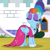 Size: 700x700 | Tagged: safe, derpibooru import, screencap, rainbow dash, pegasus, pony, sparkle's seven, clothes, dress, ear piercing, earring, eyes closed, female, jewelry, mare, megaradash, piercing, pouting, rainbow dash always dresses in style, solo, updo
