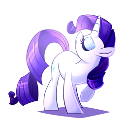 Size: 800x800 | Tagged: safe, artist:ogaraorcynder, rarity, pony, unicorn, eyes closed, nose in the air, raised hoof, simple background, solo, white background