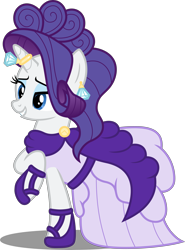 Size: 6419x8663 | Tagged: safe, artist:atomicmillennial, rarity, pony, unicorn, absurd resolution, clothes, dress, ear piercing, earring, eyeshadow, female, greece, horn ring, jewelry, makeup, mare, piercing, raised hoof, simple background, solo, transparent background, vector