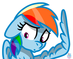 Size: 1033x836 | Tagged: safe, artist:rainbow eevee, derpibooru import, rainbow dash, pegasus, pony, awkward, looking down, simple background, solo, transparent background, whistling, wings