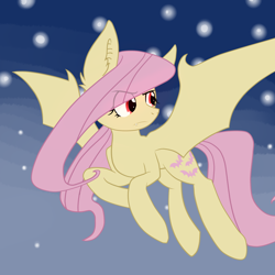 Size: 1024x1024 | Tagged: safe, artist:nelsorphoenix, fluttershy, bat pony, pony, flutterbat, solo