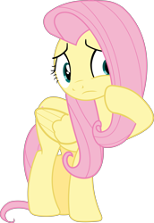 Size: 5517x8000 | Tagged: safe, artist:speedox12, fluttershy, pegasus, pony, scare master, absurd resolution, raised hoof, simple background, solo, transparent background, vector
