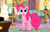 Size: 1550x994 | Tagged: safe, artist:asika-aida, gummy, pinkie pie, earth pony, pony, female, mare, pink coat, pink mane, sugarcube corner