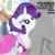 Size: 800x800 | Tagged: safe, artist:ocarina0ftimelord, artist:penguinsn1fan, rarity, pony, unicorn, clothes, cover, dress, future, parody, rihanna, solo