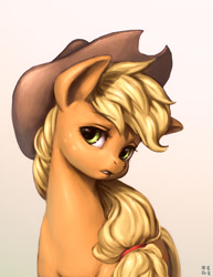 Size: 1460x1888 | Tagged: safe, artist:mrs1989, applejack, earth pony, pony, female, looking at you, mare, solo