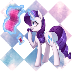 Size: 1000x1000 | Tagged: safe, artist:ask-sunrise-tune, rarity, pony, unicorn, glowing horn, profile, simple background, smiling, solo, transparent background