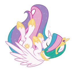 Size: 2480x2440 | Tagged: safe, artist:little903, princess celestia, alicorn, pony, base used, falling, female, high res, mare, simple background, solo, transparent background