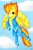 Size: 2000x3000 | Tagged: safe, artist:shyshyoctavia, derpibooru import, spitfire, chest fluff, flying, solo, wonderbolts uniform