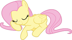 Size: 7198x3981 | Tagged: safe, artist:sapphire-beauty0, fluttershy, pegasus, pony, stare master, simple background, sleeping, solo, transparent background, vector