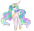 Size: 1024x926 | Tagged: safe, artist:lady-cold, princess celestia, alicorn, pony, female, horn jewelry, jewelry, mare, simple background, solo, transparent background