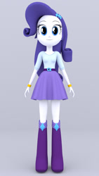 Size: 1080x1920 | Tagged: safe, artist:mkevinadam, rarity, equestria girls, 3d, clothes, simple background, solo