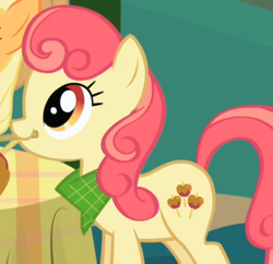 Size: 466x451 | Tagged: safe, screencap, apple bumpkin, applejack, earth pony, pony, friendship is magic, apple family member