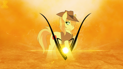 Size: 1920x1080 | Tagged: safe, artist:infernuz, derpibooru import, braeburn, lens flare, vector, wallpaper