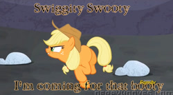 Size: 1274x705 | Tagged: safe, edit, screencap, applejack, earth pony, pony, the cutie map, swiggity swooty