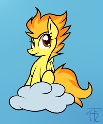 Size: 723x867 | Tagged: safe, artist:php92, derpibooru import, spitfire, cloud, solo