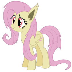 Size: 4200x4200 | Tagged: safe, artist:emera33, fluttershy, bat pony, pony, absurd resolution, flutterbat, red eyes, simple background, solo, transparent background, vector