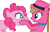 Size: 1024x656 | Tagged: safe, pinkie pie, oc, earth pony, pony, freckles, hat, necklace, ponytail, squishy cheeks