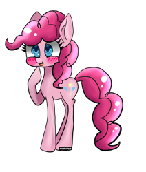 Size: 462x545 | Tagged: safe, artist:moekonya, pinkie pie, earth pony, pony, heart eyes, solo, wingding eyes